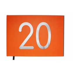 Livre d'or orange - 20 ans - Anniversaire, souvenirs - Paysage - Couverture mate, lettres chromées -100 pages - Qualité premium